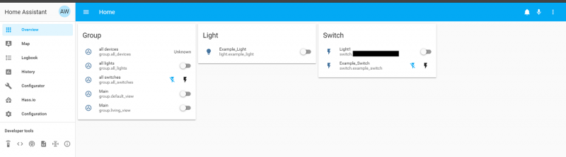 Unused entities page with WiFi Plug